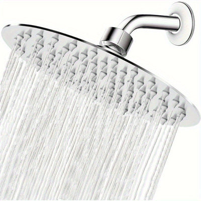 Cabezal De Ducha De Lluvia De 15.24 Cm, Diseño Ultrafino - Cabezal De Ducha Que Aumenta La Presión, Experiencia Increíble, Alta Presión Y Alto Flujo De Acero Inoxidable, Accesorios De Baño Cromados