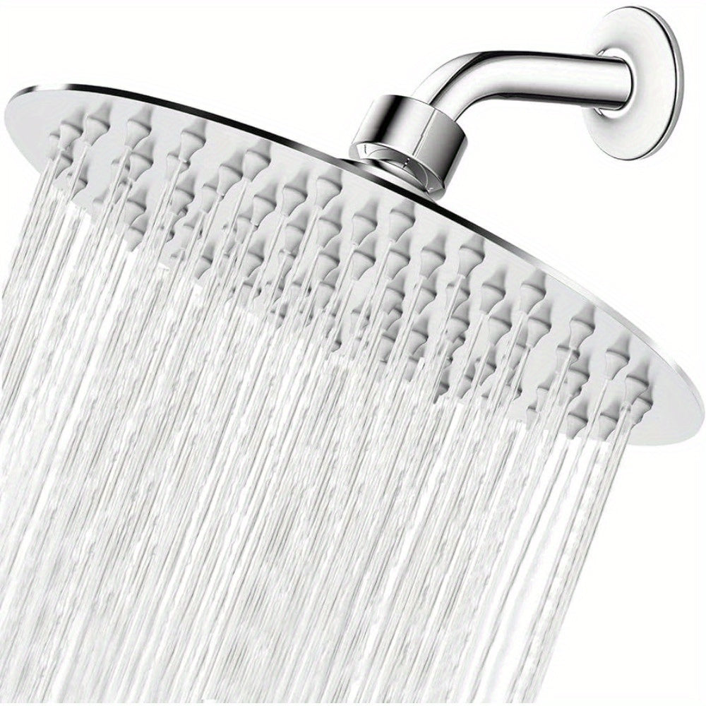 Cabezal De Ducha De Lluvia De 15.24 Cm, Diseño Ultrafino - Cabezal De Ducha Que Aumenta La Presión, Experiencia Increíble, Alta Presión Y Alto Flujo De Acero Inoxidable, Accesorios De Baño Cromados