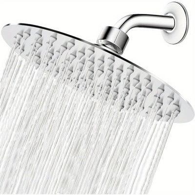 Cabezal De Ducha De Lluvia De 15.24 Cm, Diseño Ultrafino - Cabezal De Ducha Que Aumenta La Presión, Experiencia Increíble, Alta Presión Y Alto Flujo De Acero Inoxidable, Accesorios De Baño Cromados