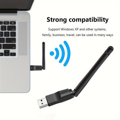 Mini Adaptador WiFi USB Red Inalámbrica De 150Mbps Transmisor Inalámbrico WiFi USB Set Top Box Tarjeta Receptora Inalámbrica IPTV Tarjeta De Red Receptor Wi-Fi Para PC Computadora Portátil De Escritorio 2.4GHz