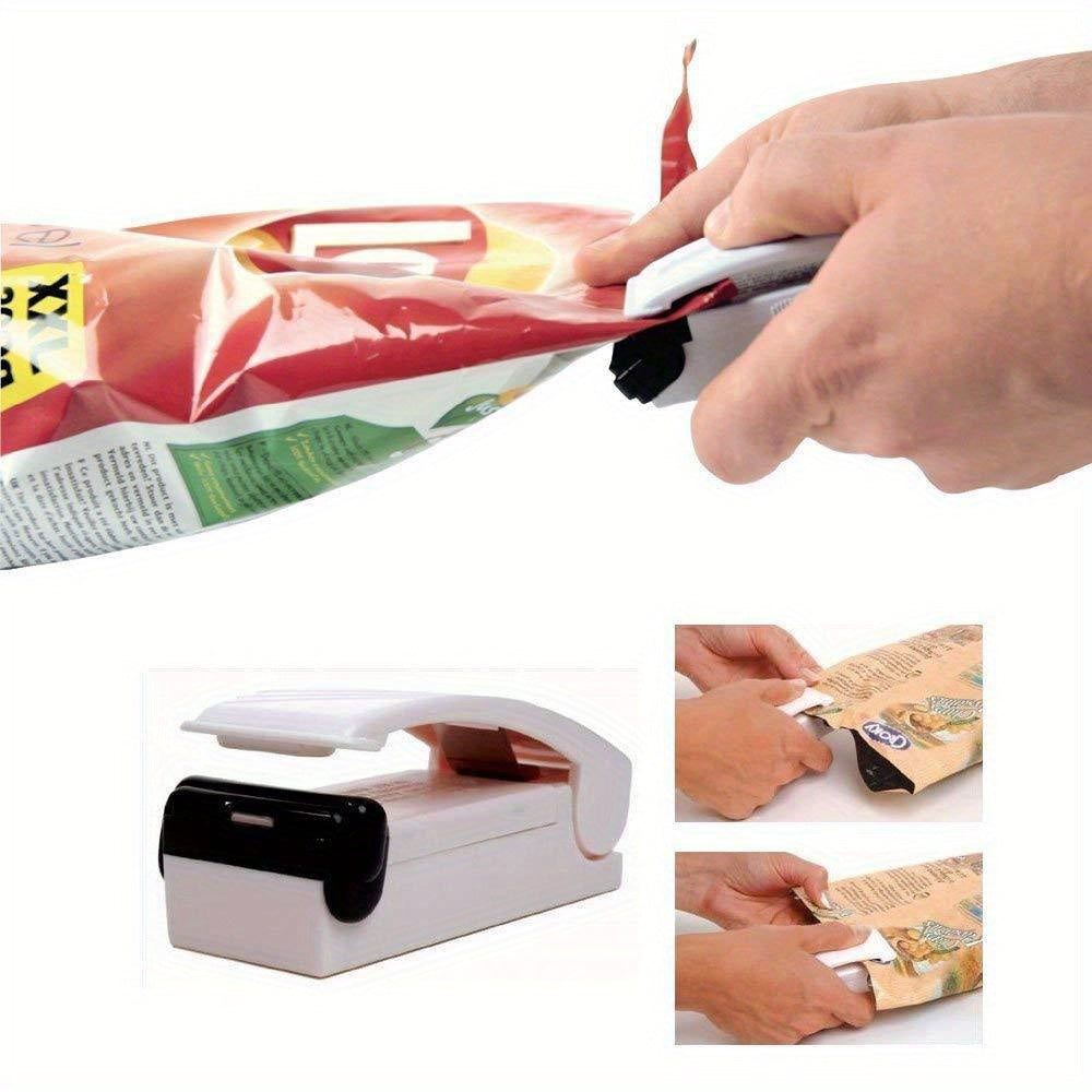 1pc Mini Sellador de Bolsas Portátil, Sellador de Bolsas de Plástico Portátil para Almacenamiento y Uso de Cocina, Sin Cargar, No Requiere Batería