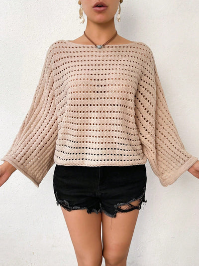 VCAY Jersey De Punto Con Cuello Asimetrico Y Huecos Para Mujer