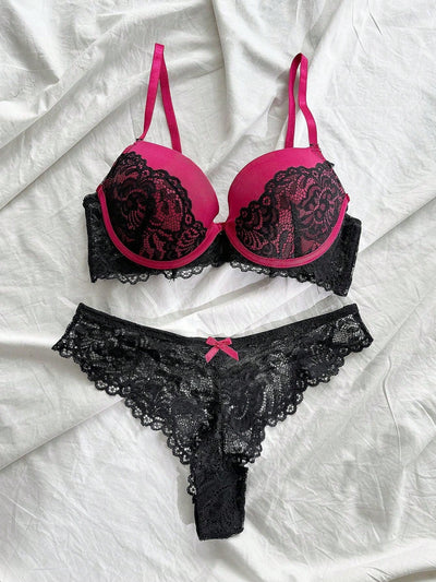 Nina Bonheur Conjunto De 2 Piezas De Bragas Y Sujetador De Contorno Juvenil Y Encaje Con Ajuste Comodo (talla S Y Boton Ajustable)