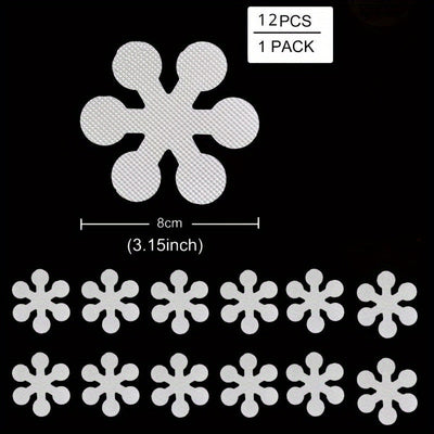 12 calcomanías antideslizantes para bañera con forma de flor, elegantes pegatinas de seguridad para el baño, fácil instalación, pegatinas adhesivas