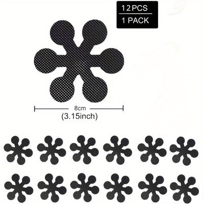 12 calcomanías antideslizantes para bañera con forma de flor, elegantes pegatinas de seguridad para el baño, fácil instalación, pegatinas adhesivas