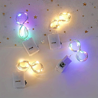 10pcs Luces de Hadas LED a Pilas, Blanco Cálido & Multicolor Luces de Luna Estrellada para Boda DIY, Fiesta, Dormitorio, Navidad, Acción de Gracias, Día de San Valentín & Día de la Madre, Luces de Hadas LED, SOKUCI