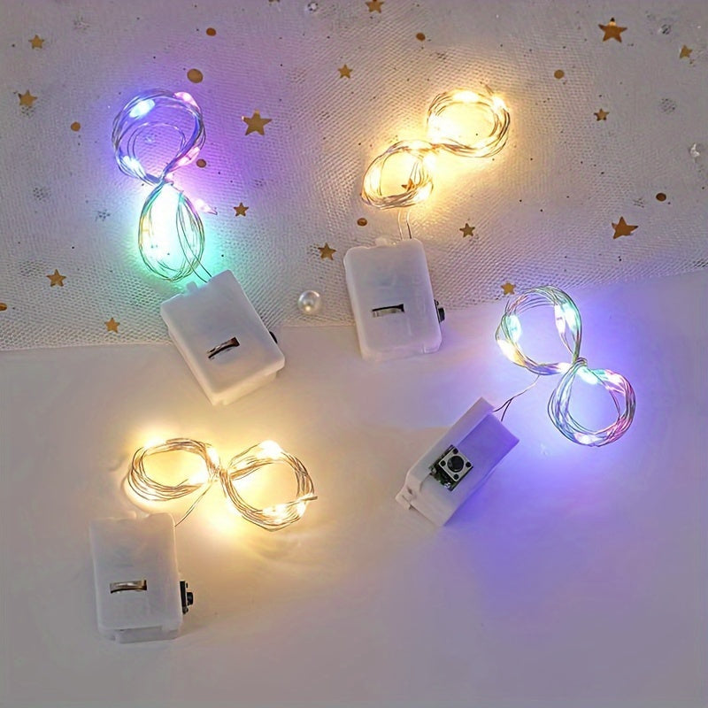 10pcs Luces de Hadas LED a Pilas, Blanco Cálido & Multicolor Luces de Luna Estrellada para Boda DIY, Fiesta, Dormitorio, Navidad, Acción de Gracias, Día de San Valentín & Día de la Madre, Luces de Hadas LED, SOKUCI