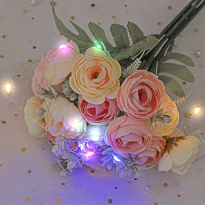 10pcs Luces de Hadas LED a Pilas, Blanco Cálido & Multicolor Luces de Luna Estrellada para Boda DIY, Fiesta, Dormitorio, Navidad, Acción de Gracias, Día de San Valentín & Día de la Madre, Luces de Hadas LED, SOKUCI