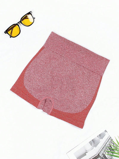 1 pieza shorts de yoga de cintura alta sin costuras amarillos, shorts comodos y transpirables con control de abdomen y levantamiento