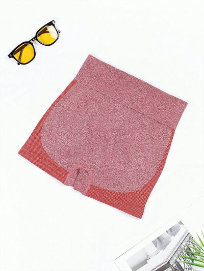 1 pieza shorts de yoga de cintura alta sin costuras amarillos, shorts comodos y transpirables con control de abdomen y levantamiento