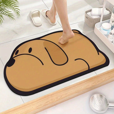 Encanto Juguetón] Alfombra de Baño Super Absorbente de Diatomeas Adorable, Alfombra de Inodoro Antideslizante de Dibujos Animados, Alfombra de Suelo de Secado Rápido, Alfombra de Suelo de Baño|Alfombra Decorativa de Inodoro|Alfombra Temática de Animales,