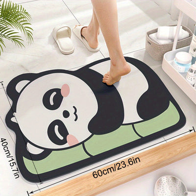 Encanto Juguetón] Alfombra de Baño Super Absorbente de Diatomeas Adorable, Alfombra de Inodoro Antideslizante de Dibujos Animados, Alfombra de Suelo de Secado Rápido, Alfombra de Suelo de Baño|Alfombra Decorativa de Inodoro|Alfombra Temática de Animales,