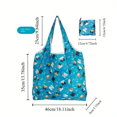 6pcs Bolsas de Compras Reutilizables - 18.1x13.7x3.1" Plegables y Lavables a Máquina, Bolsas de Compras Extra Grandes (50 lbs) Ligeros de Poliéster con Correa Cruzada para Cocina y Comedor, Forma Rectangular
