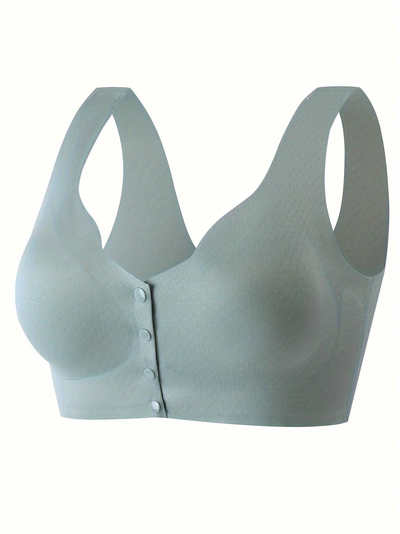 Sujetador para mujeres, sin costuras, sin aros, con broche frontal, de ocio, de latex, transpirable, simple, delgado, dinamico y sexy, que levanta y da forma