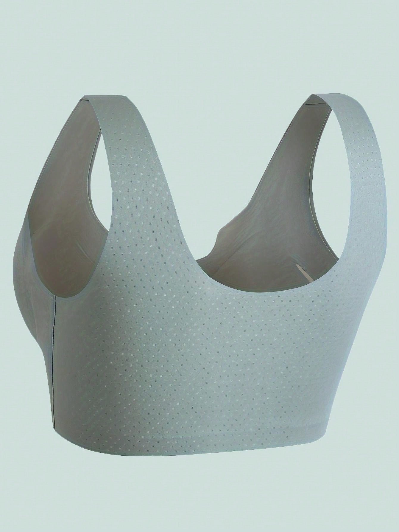 Sujetador para mujeres, sin costuras, sin aros, con broche frontal, de ocio, de latex, transpirable, simple, delgado, dinamico y sexy, que levanta y da forma