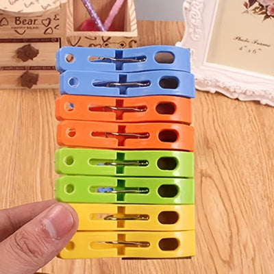 Otro Lavado, Secado y Planchado 8pcs Pinzas Grandes de Plástico para Ropa, Clips para Perchas, Clip para Toallas de Playa a Prueba de Viento, Pinzas para Ropa, Abrazadera de Resorte Potente, Almacenamiento y Organización de Ropa Sucia