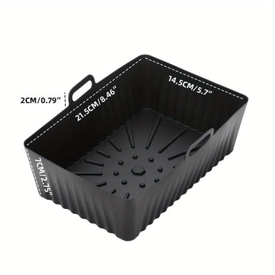 Revestimientos de Silicona para Freidora de Aire (21.49cm), Cuencos para Cestas, Bandejas de Horneado Reutilizables, Accesorios para Horno