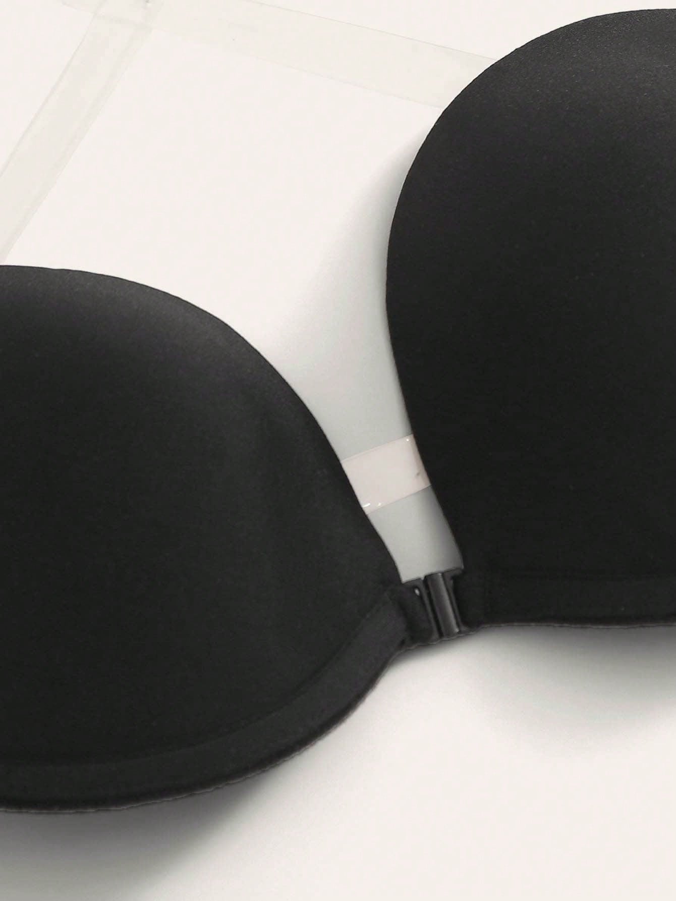 1 sujetador con aros, tirantes transparentes y espalda cruzada