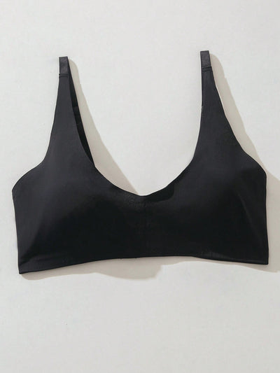 Sujetador de unicolor sin costuras para mujeres comodo