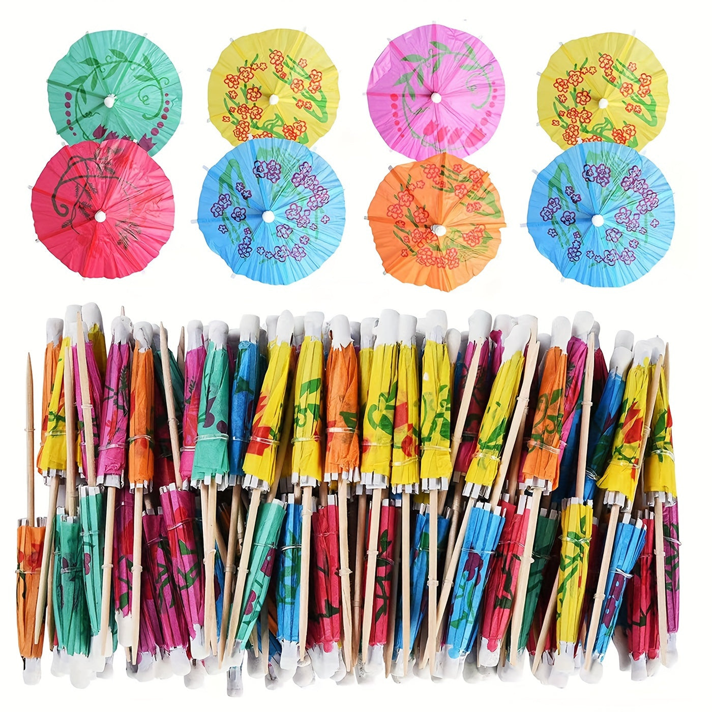 50/100 Piezas, Palillos De Selección, Para Bebidas De Cóctel Con Colores Tropicales Surtidos, Ideales Para Fiestas De Verano Y Decoración De Temática Hawaiana