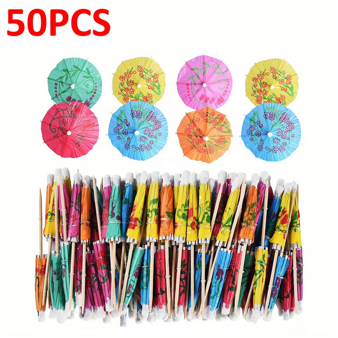 50/100 Piezas, Palillos De Selección, Para Bebidas De Cóctel Con Colores Tropicales Surtidos, Ideales Para Fiestas De Verano Y Decoración De Temática Hawaiana