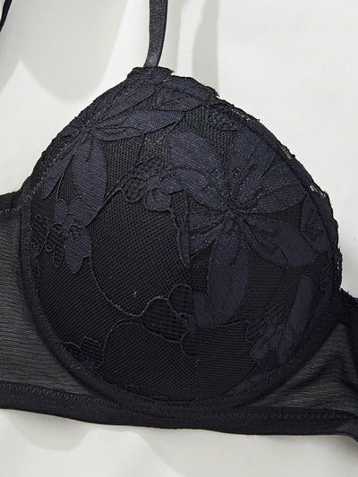 Set de 2 piezas de sujetador de encaje para mujer con aros