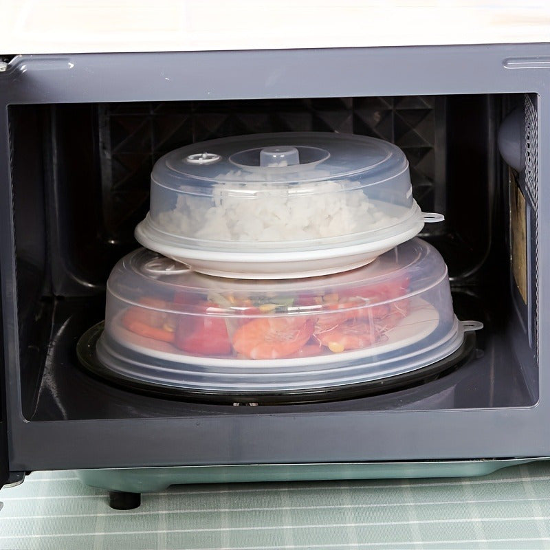 2 Piezas, Cubiertas Anti-Salpicaduras Para Microondas Con Diseño Perforado Para Una Limpieza Fácil, Protección De Alimentos Y Cocina Contra Grasa Y Aceite, Ideal Para Cuencos Redondos, Verduras, Uso En Refrigerador, Accesorio De Cocina Para El Hogar