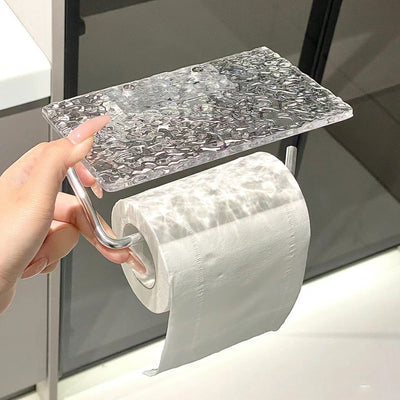Portarrollos de papel higiénico acrílico con soporte para teléfono - No se requiere taladrar, Halloween, Decoraciones navideñas