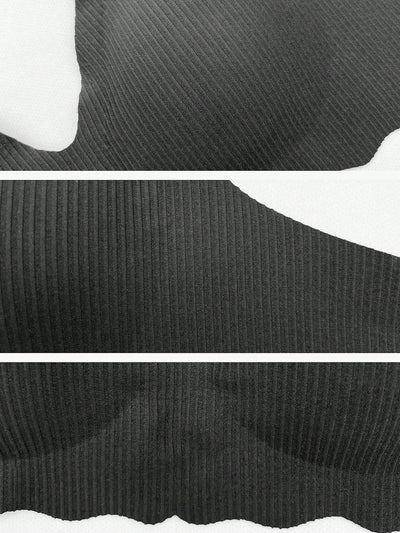 NEW Mujeres Rayas Ropa interior sin costuras Sujetador bralette profundo en forma de V con diseno de Copa 3/4, lenceria femenina delgada acolchada y movil, sosten sin cables comodo e intimo en una sola pieza de color negro