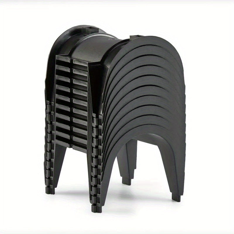 Estante Apilable para Vino y Bebidas - Organizador de Plástico Negro para Vino, Cerveza, Champán, Botellas de Refresco - Perfecto para Cocina, Despensa, Decoración de Bar, Botellas de Agua Potable, Estante de Exhibición