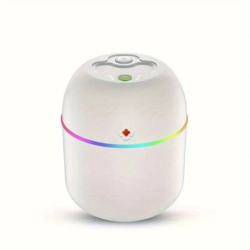Humidificador de vapor facial USB, difusor de aromaterapia compatible con aceites esenciales, con tecnología Soundwave y luz nocturna inteligente que se apaga automáticamente, adecuado para habitaciones secas y grasosas - Beige claro, dormitorio, sala de