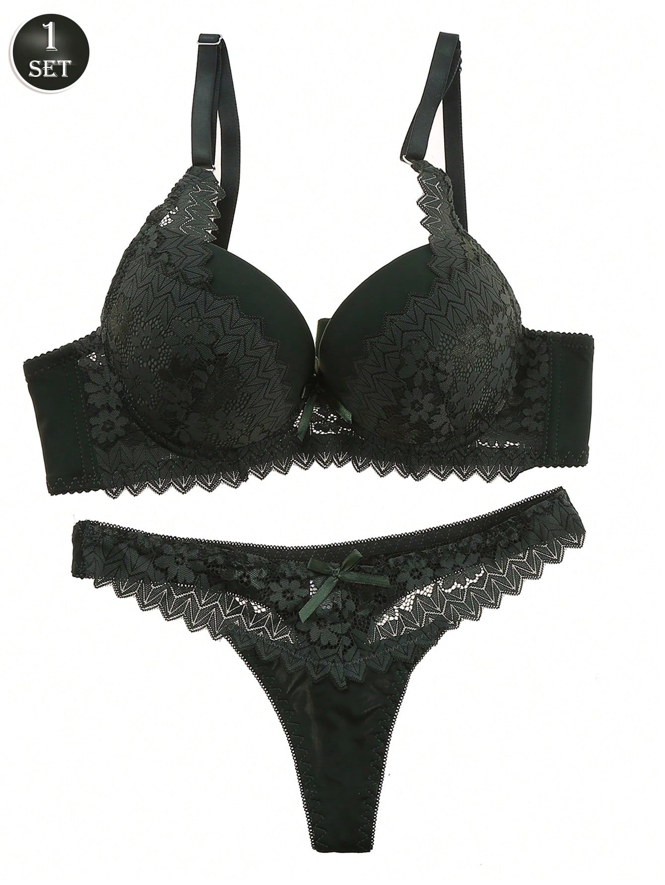 NEW Conjunto de ropa interior y sujetador con encaje de lujo, comodo y sexy para mujer