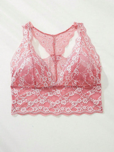 Sujetador de encaje de moda para mujer con diseno floral