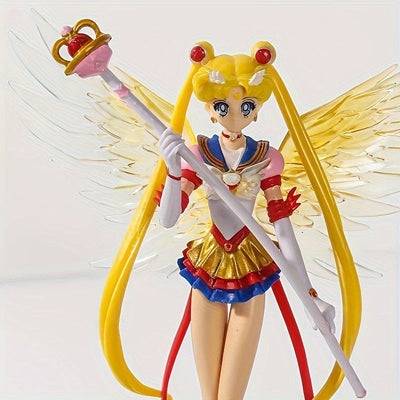 1pc Figura de acción de ángel de anime PVC - Decoración versátil para interior y exterior, sin electricidad, ideal para el hogar y el coche, ornamenta duradera para coleccionar, idea de regalo perfecta