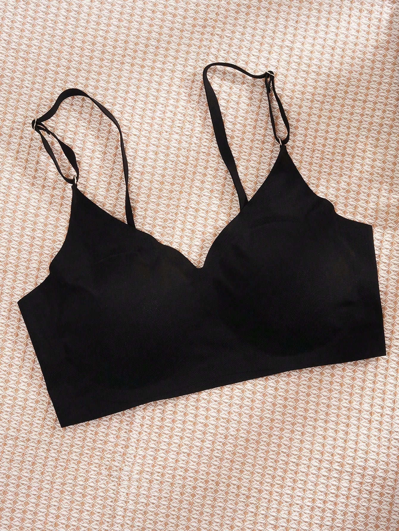 NEW 1 pieza Sosten de hombro ajustable sin costuras para mujer, con almohadillas removibles y estilo sexy