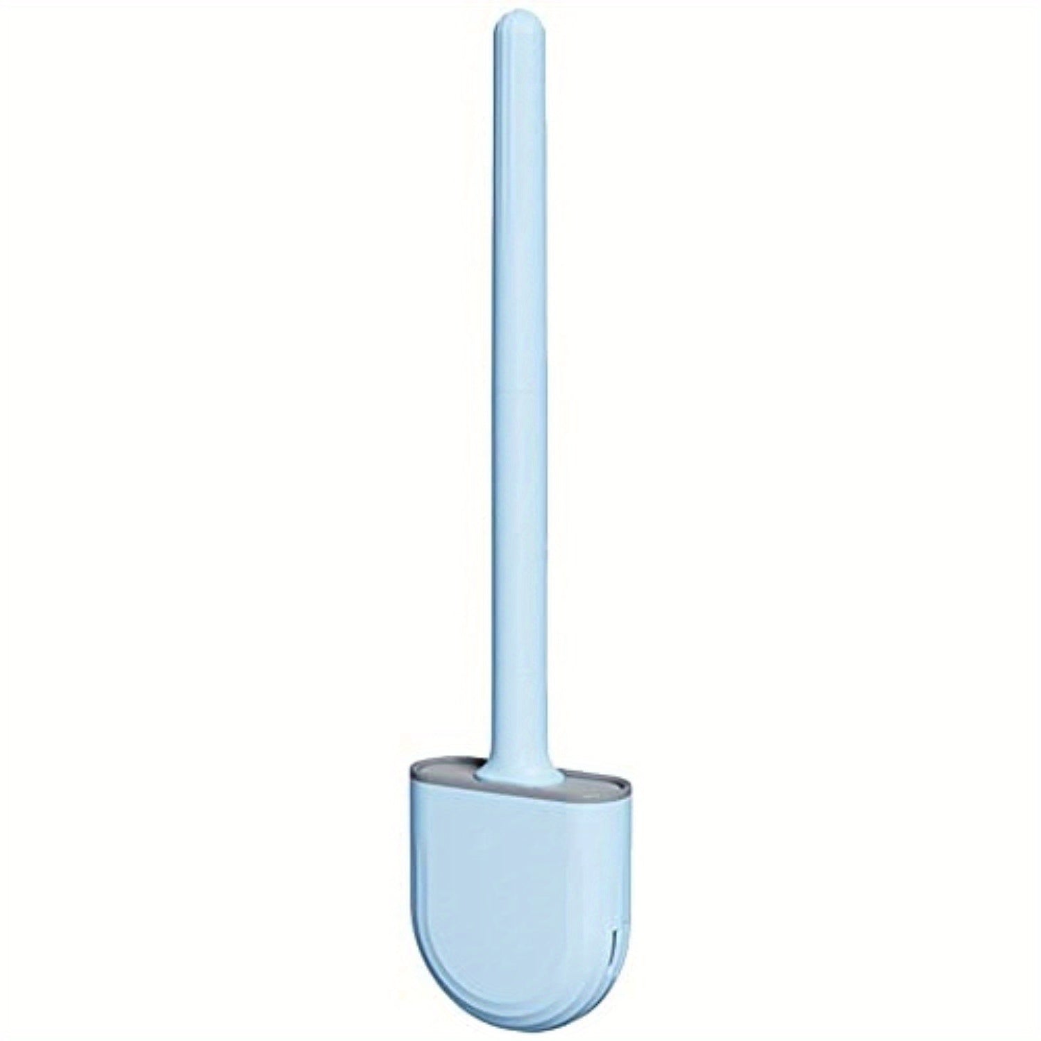 Juego de cepillo de inodoro de silicona montado en la pared con soporte - Limpiador profundo reutilizable para baño con mango flexible y soporte a prueba de goteo