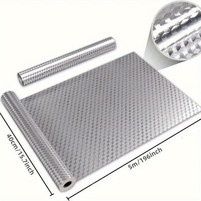 1pc Revestimiento de Estante de Cocina Impermeable y Resistente al Aceite - Fácil de Pegar y Despegar, Perfecto para Armarios, Cajones y Revestimiento Trasero de Estufa