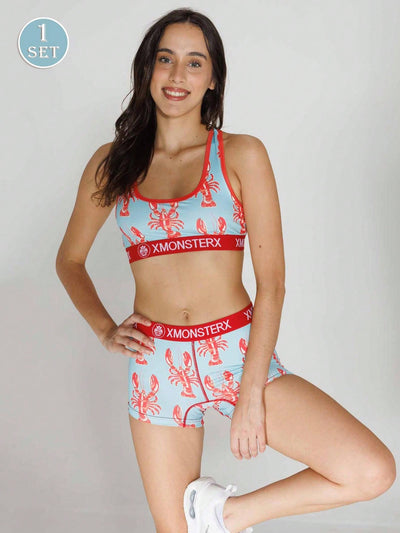 Conjunto de sujetador deportivo y bragas para mujer, camiseta de entrenamiento para mujer, conjunto de parte superior transpirable y comodo