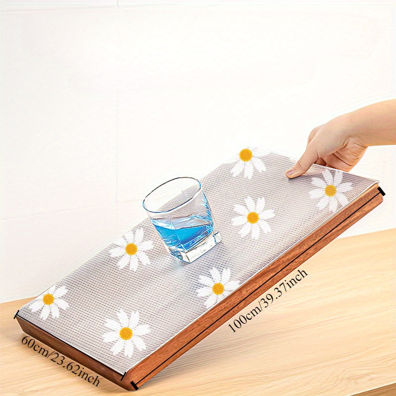 Rollos de forro de cajón impermeable y no adhesivo - Alfombrilla espesa y a prueba de humedad para armarios de cocina, armarios y armarios de zapatos - Resistente a la moho, aceite y derrames, fácil de cortar, forro de estantería para cocina, kits de mol
