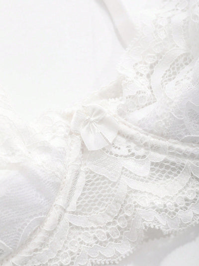 Dazy sujetador de encaje con parches, sexy y transparente, con aros y relleno push-up