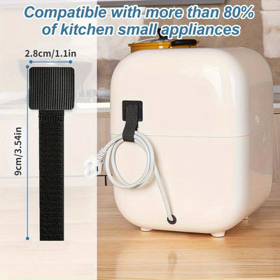 10 organizadores de cables premium: tiras de gancho y bucle para batidoras, cafeteras, licuadoras, freidoras de aire, ollas a presión y más electrodomésticos de cocina.