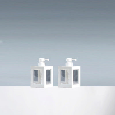 2-Pack Botellas de jabón recargables de plástico rectangular, gran capacidad, sin fragancia, solo para lavado de manos - Ideal para jabón líquido y loción