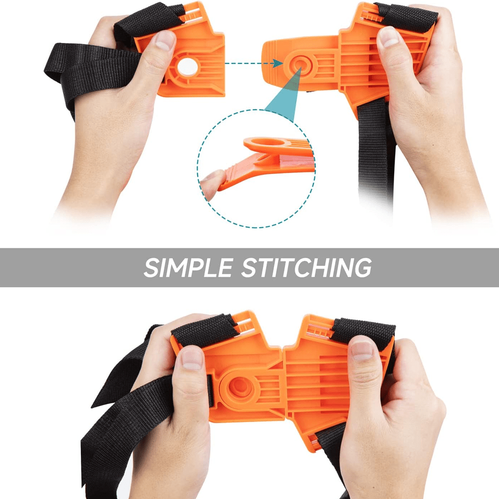 Soporte de hombro ergonómico ajustable para cortacésped y podadores - Correas duraderas naranja y negra, ajuste cómodo para el cuidado de césped al aire libre, no se necesita energía, accesorio de herramienta de jardín manual, diseño clásico, construcció