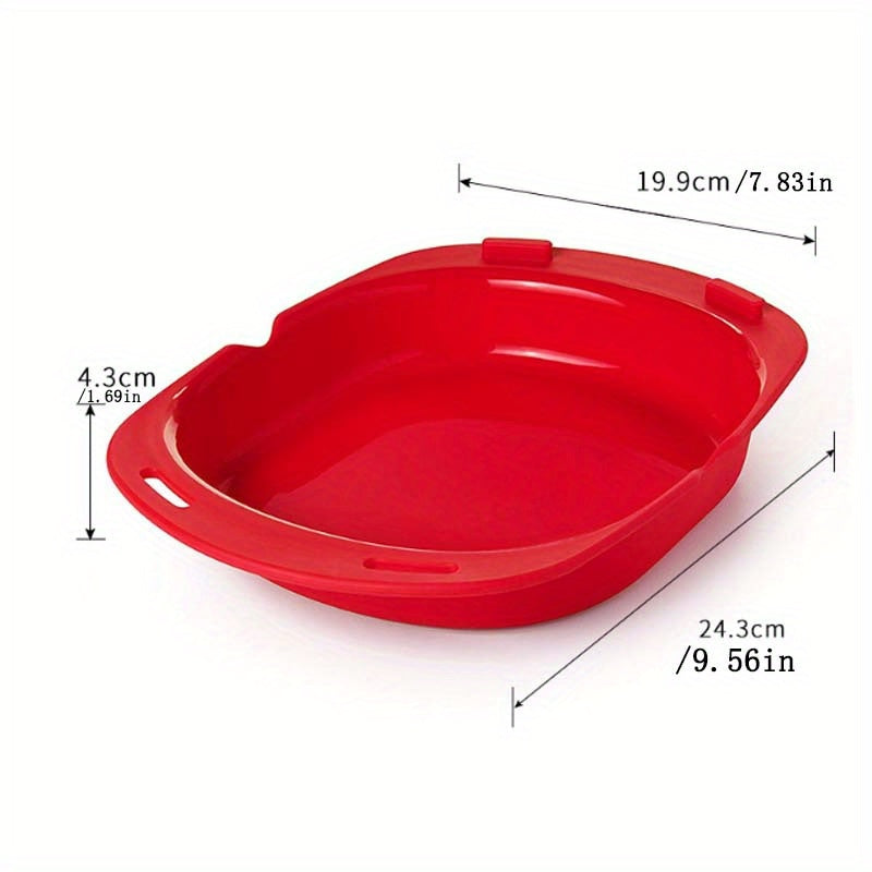 1pc Molde para Tortillas y Omelette de Silicona Apto para Microondas - Antiadherente, Mango Ergonómico, Calentamiento Unilateral, Fácil Limpieza, Diseño Sencillo, Superficie No Pegajosa para Desayunos Rápidos, Panqueques y Tortillas