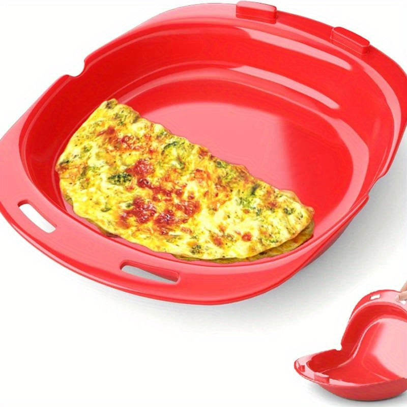 1pc Bandeja de horno de silicona para hacer rollos de huevo en microondas, Hacedor de tortillas de silicona, Sin batería, Gadgets de cocina, Herramientas de repostería
