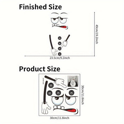 1pc Calcomanía de Tapa de Inodoro con Cara Sonriente - Autoadhesiva, Calcomanía Creativa para Pared de Baño para Todas las Estaciones
