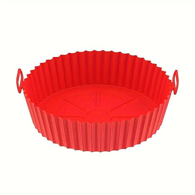 Forros de silicona para freidora de aire, 1 pieza - Reutilizable, antiadherente, fácil de limpiar, resistente al calor hasta 450°F, insertos de olla multiusos para freír, hornear, asar - Accesorio de cocina duradero para una cocción más saludable