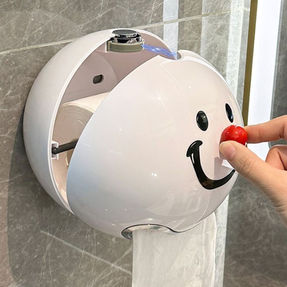Contenedor Creativo para Papel Higiénico Montado en la Pared, Cubierta de Plástico Conveniente y Decorativa con Ojos, Soporte para Rollo de Papel Higiénico Suministros de Baño
