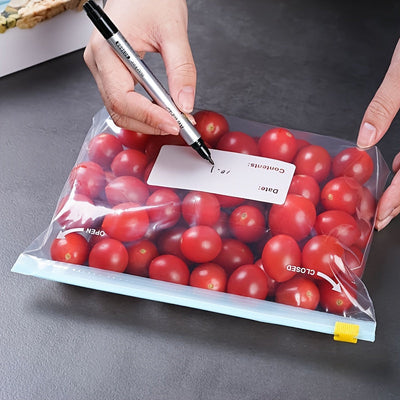 10 piezas/15 piezas/20 piezas Bolsas herméticas para almacenamiento de alimentos - Conservación de la frescura, con cierre y selladas para frutas, granos, verduras y carne - Organizadores de cocina y soluciones de almacenamiento perfectos para cocineros