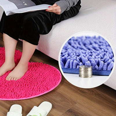 Encantador Alfombra de Chenilla con Corazón de Melocotón - Antideslizante, Suave y Acogedora para Dormitorio, Baño y Decoración de Bodas | Fácil de Limpiar | Regalo Perfecto para San Valentín o Año Nuevo